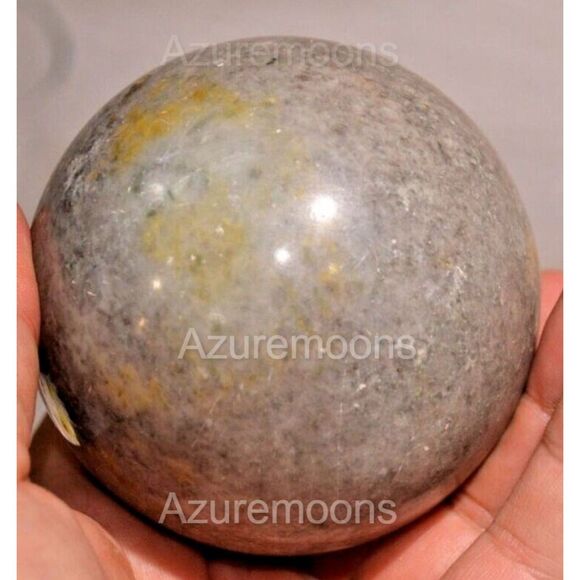 solid  polished smooth marble sphere paperweight mystical orb - Picture 5 of 6